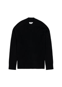 Loose-fitting cropped cashmere jumper - Black