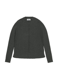 Cashmere ribbed crew-neck jumper - Khaki