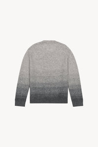 Pull col rond souffle - Gris Moyen