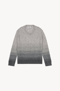 Pull col rond souffle - Gris Moyen