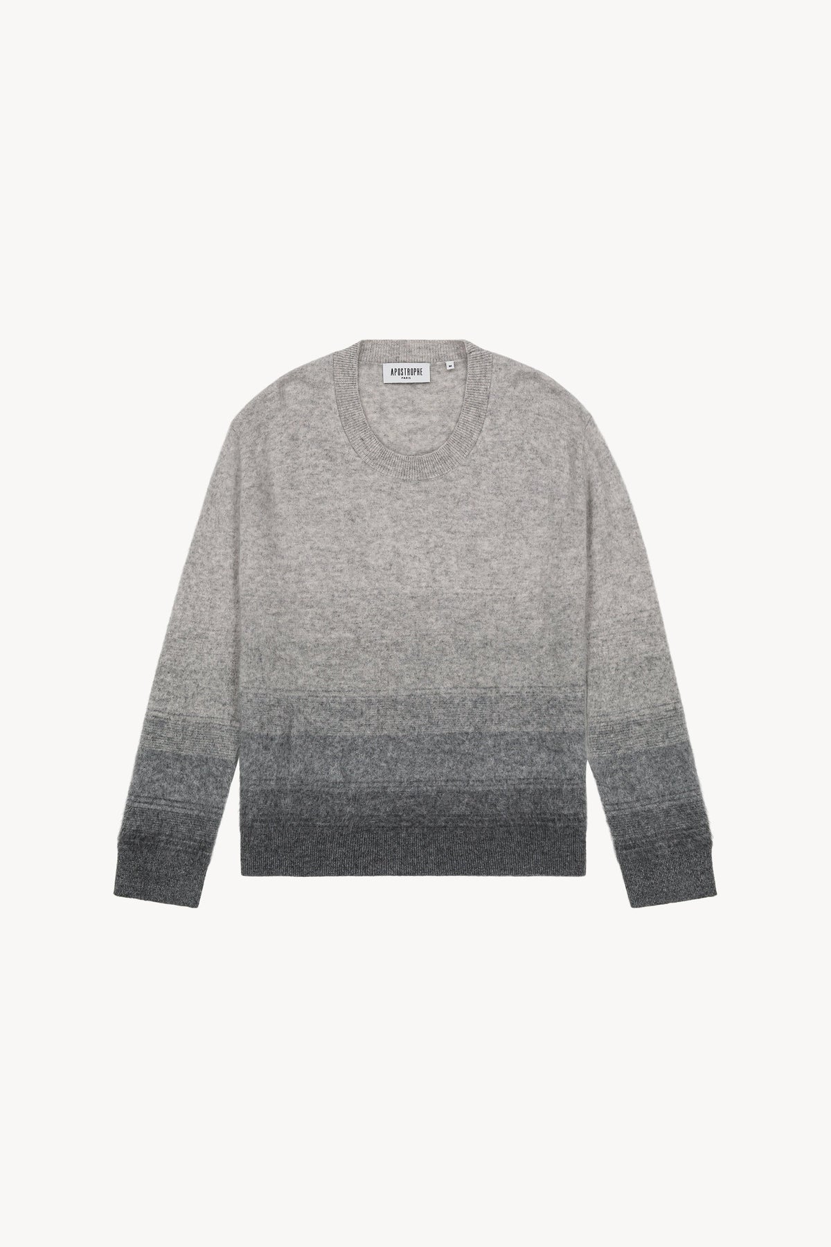 Pull col rond souffle - Gris Moyen