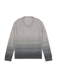 Pull col rond tie and dye en cachemire - Gris