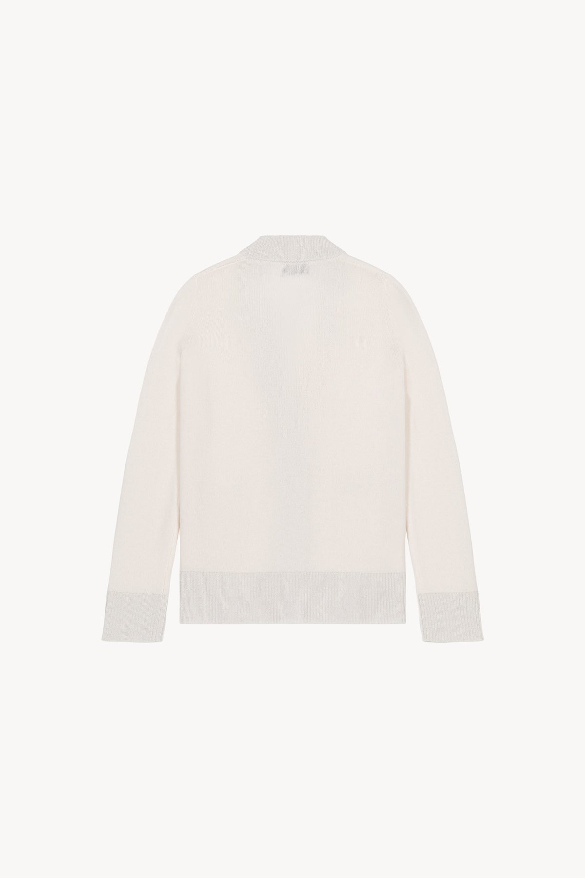 Cardigan long logo embosse - Blanc Cassé