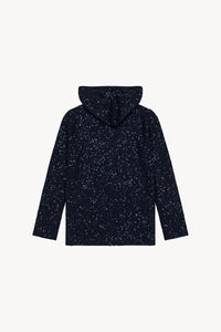 Gilet capuche zip sequins - Marine