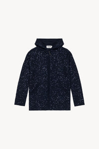 Gilet capuche zip sequins - Marine
