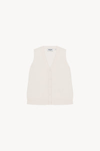 Gilet sans mc logo embosse - Blanc Cassé
