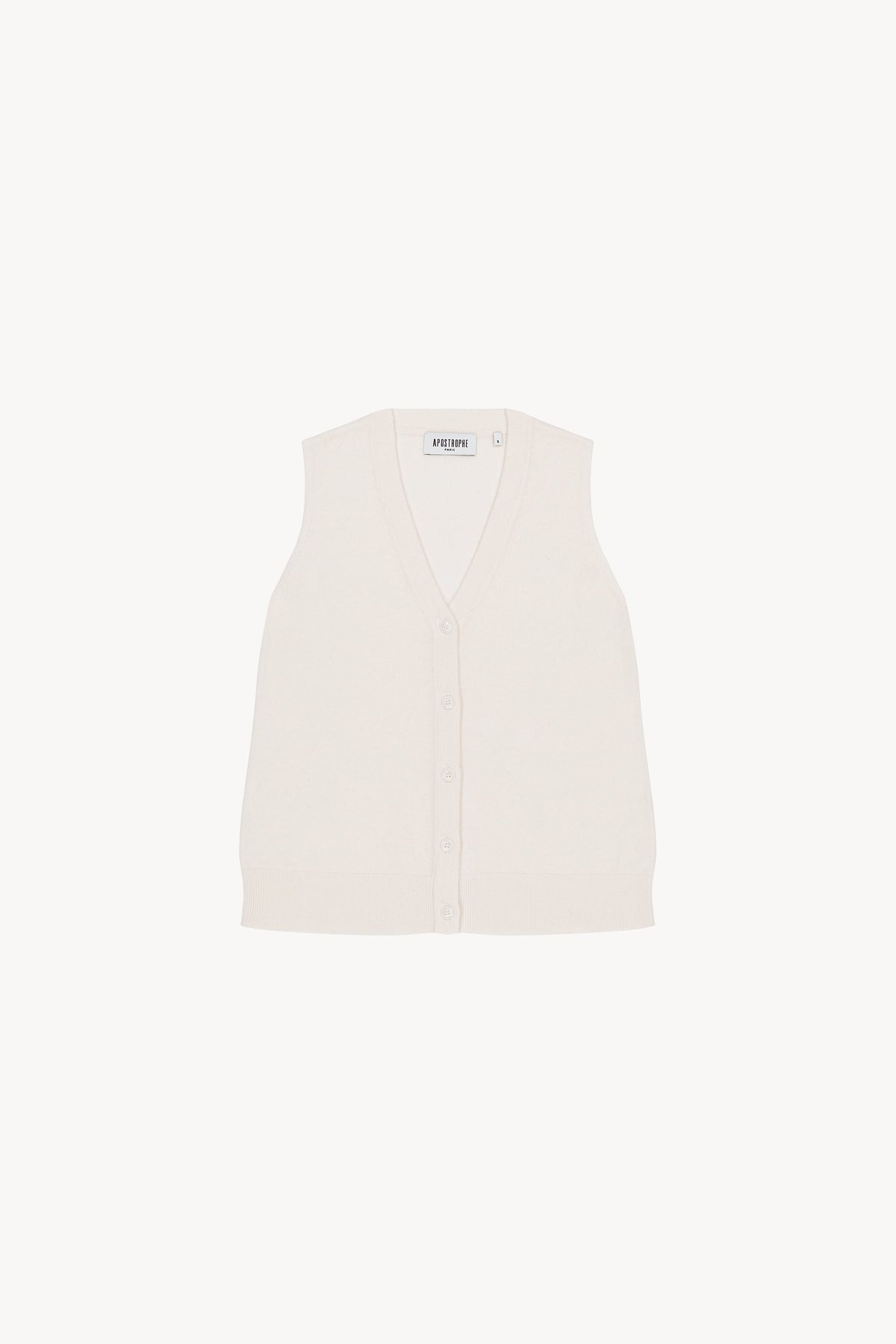 Gilet sans mc logo embosse - Blanc Cassé
