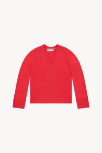 Pull col v - Corail
