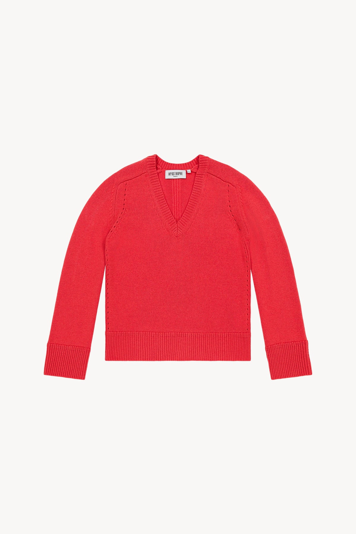 Pull col v - Corail