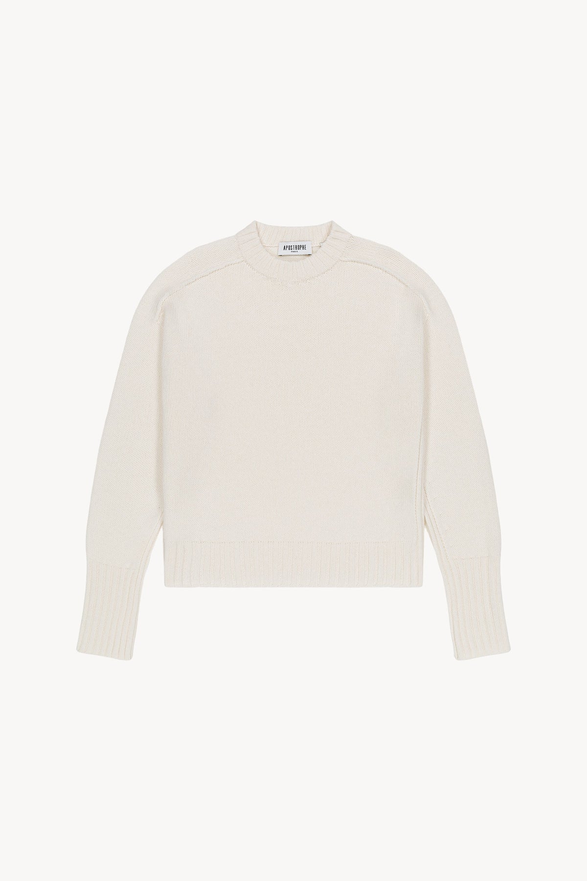Pull col rond - Blanc Cassé