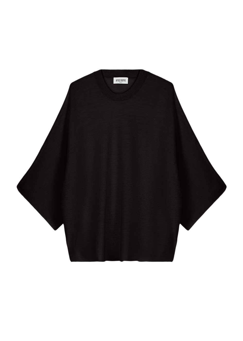 Oversized 3/4-sleeve woollen jumper - Ebene