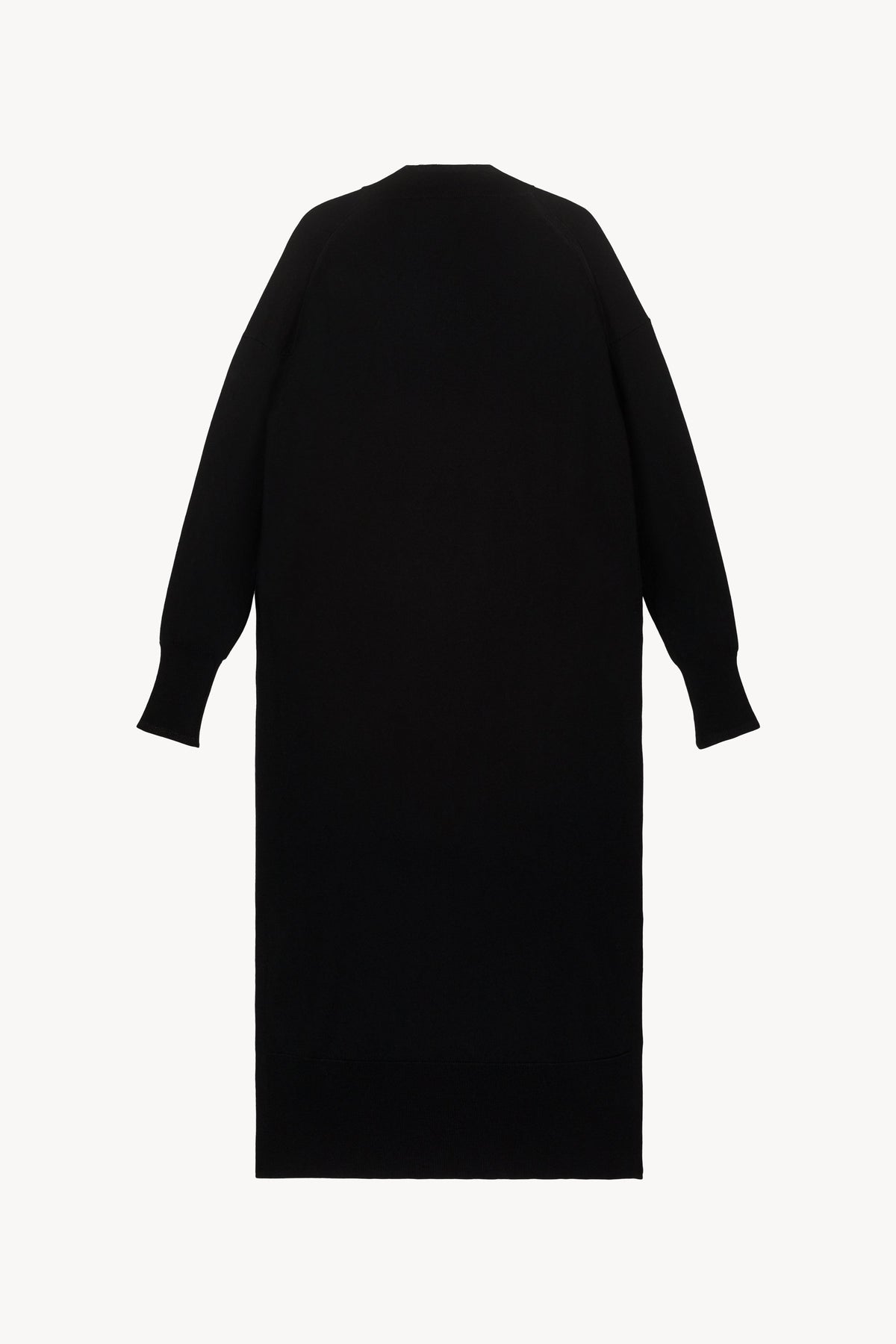 Robe longue col chemine lurex - Noir