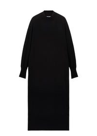 Robe pull longue en laine - Noir