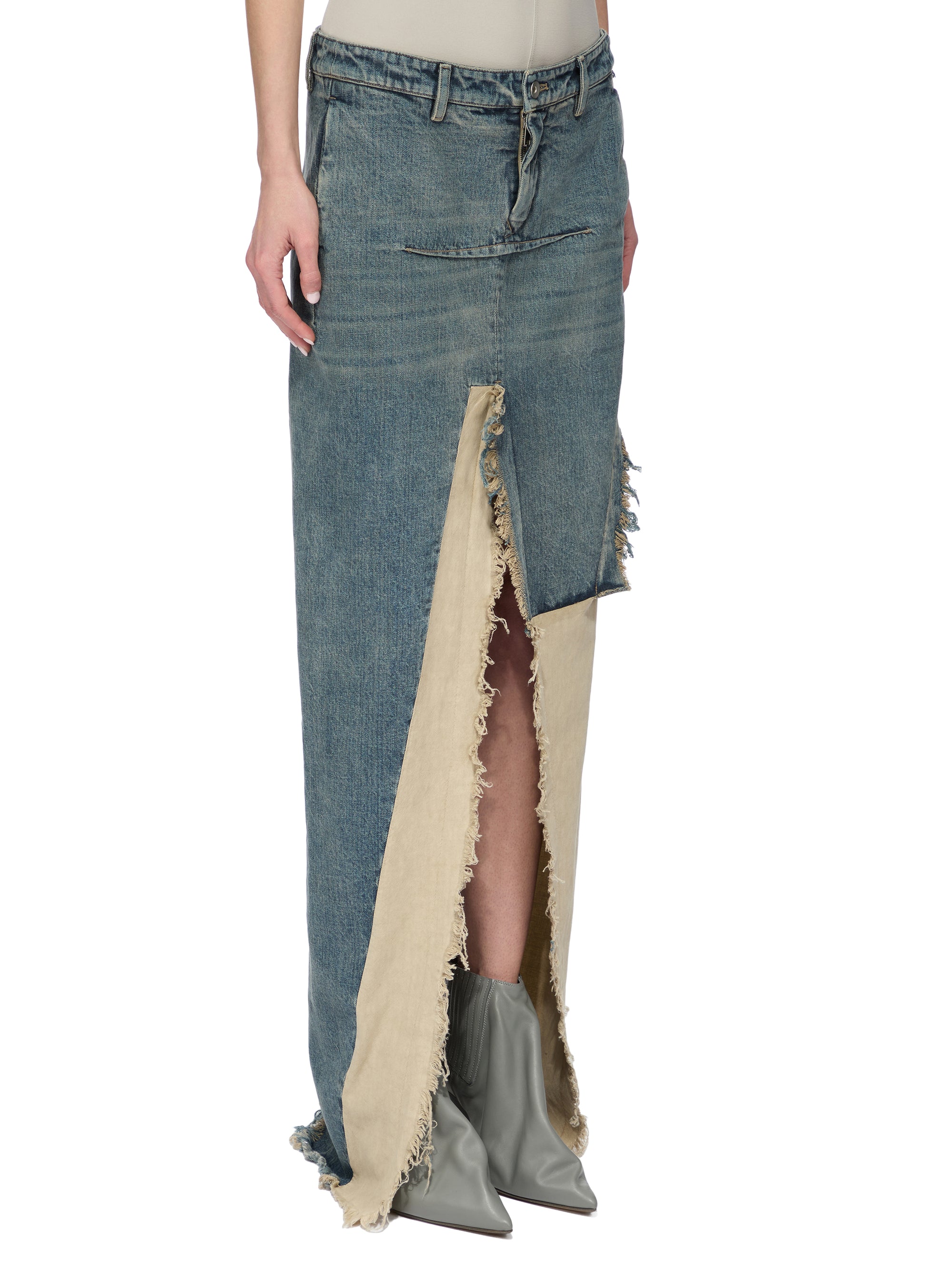 DENIM SLICED SKIRT