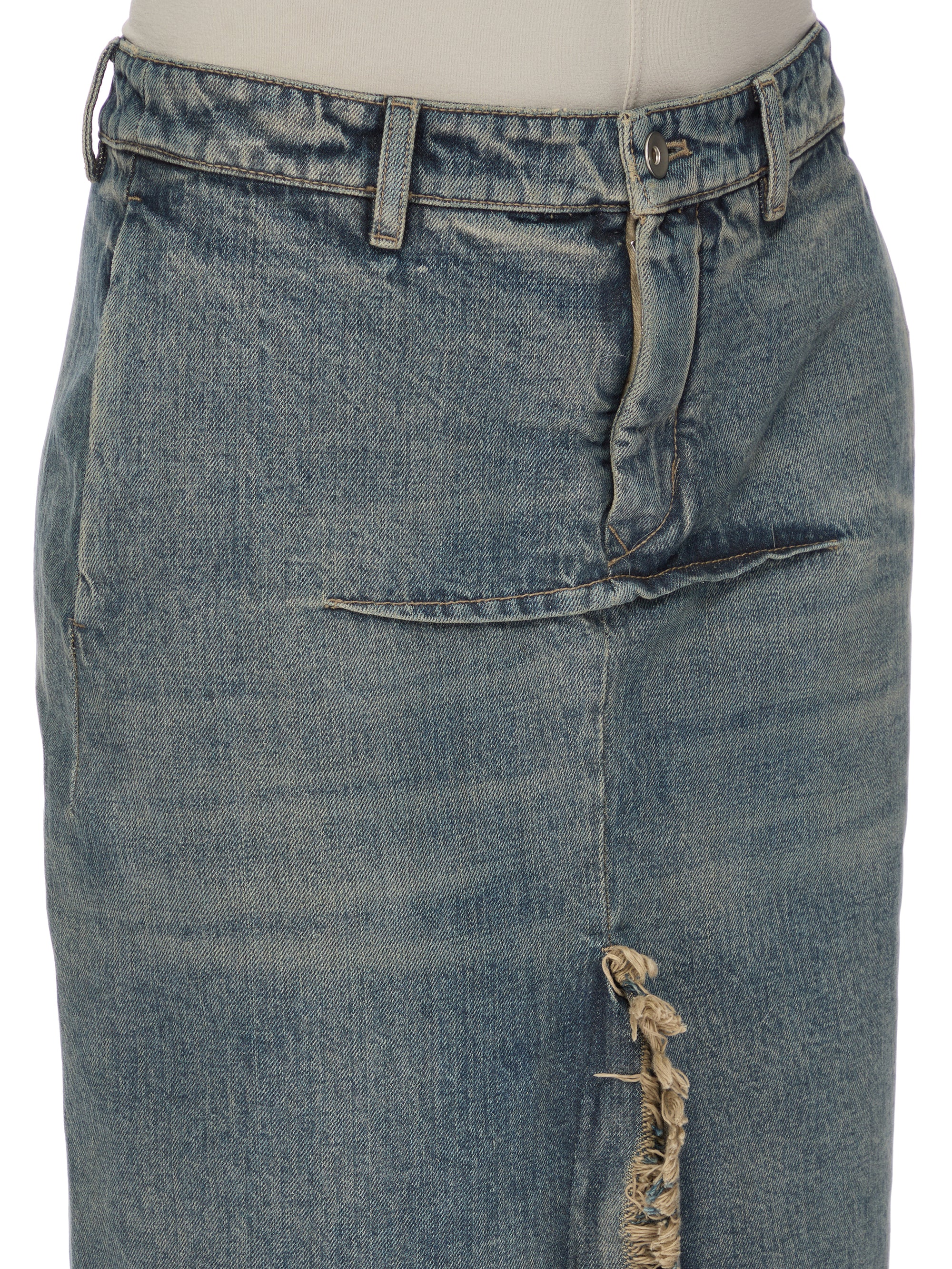 DENIM SLICED SKIRT
