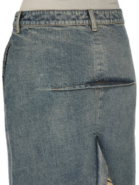 DENIM SLICED SKIRT