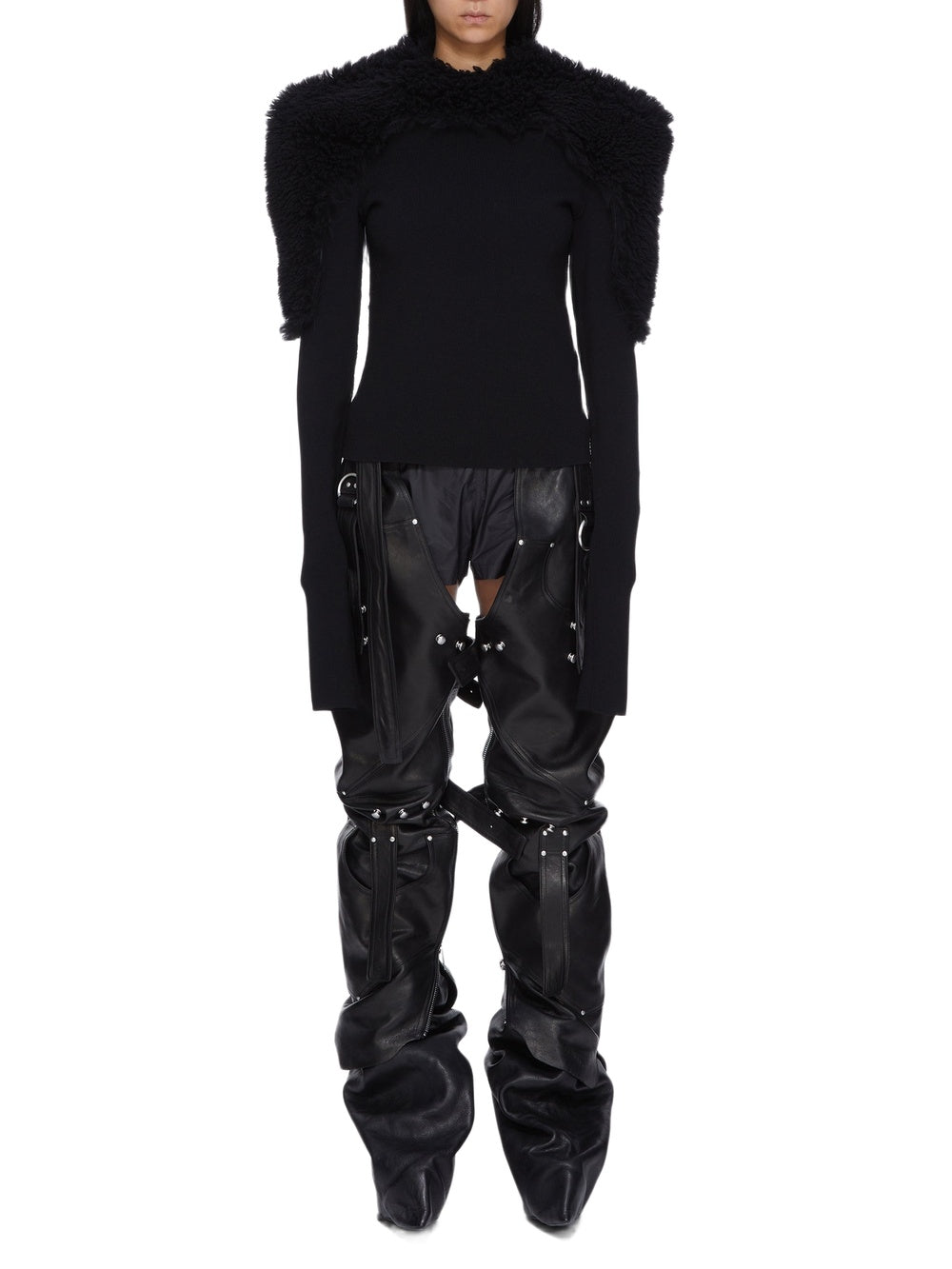Leo P Chaps leather belt - Black