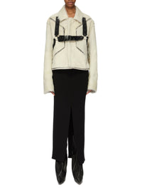 Blixa Jumbo fur jacket - Milk & Black