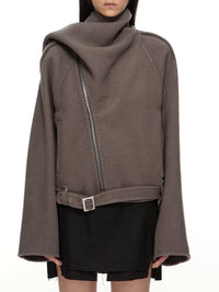 Short Flight Scarf cashmere jacket - Dust