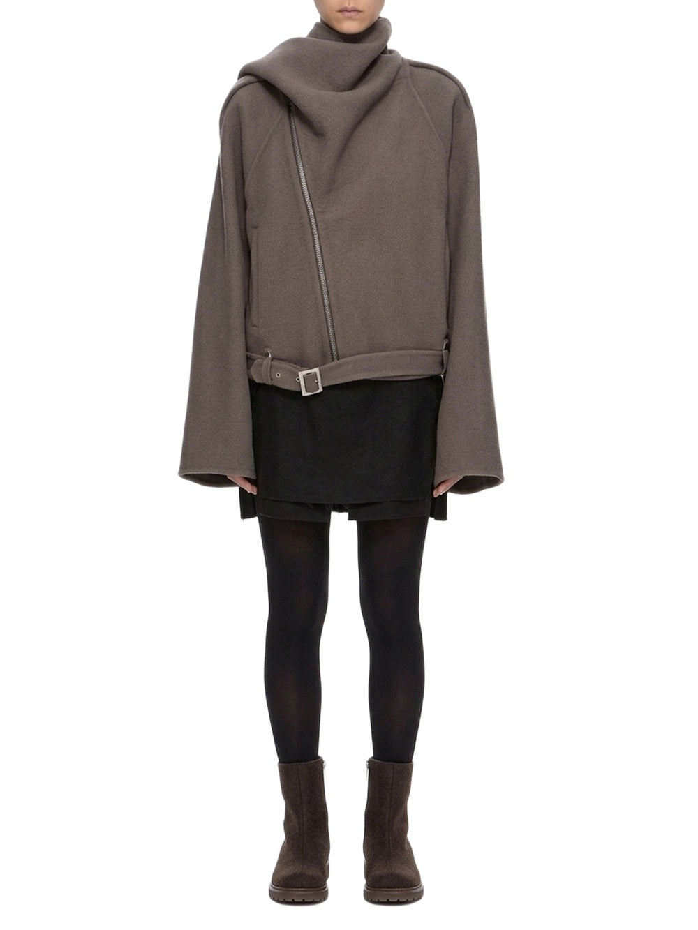 Short Flight Scarf cashmere jacket - Dust