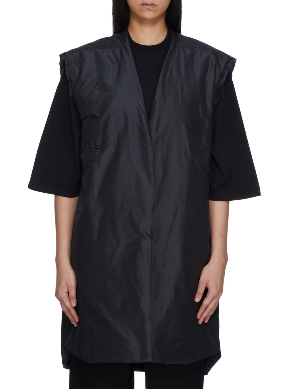 Concordian quilted silk waistcoat - Black