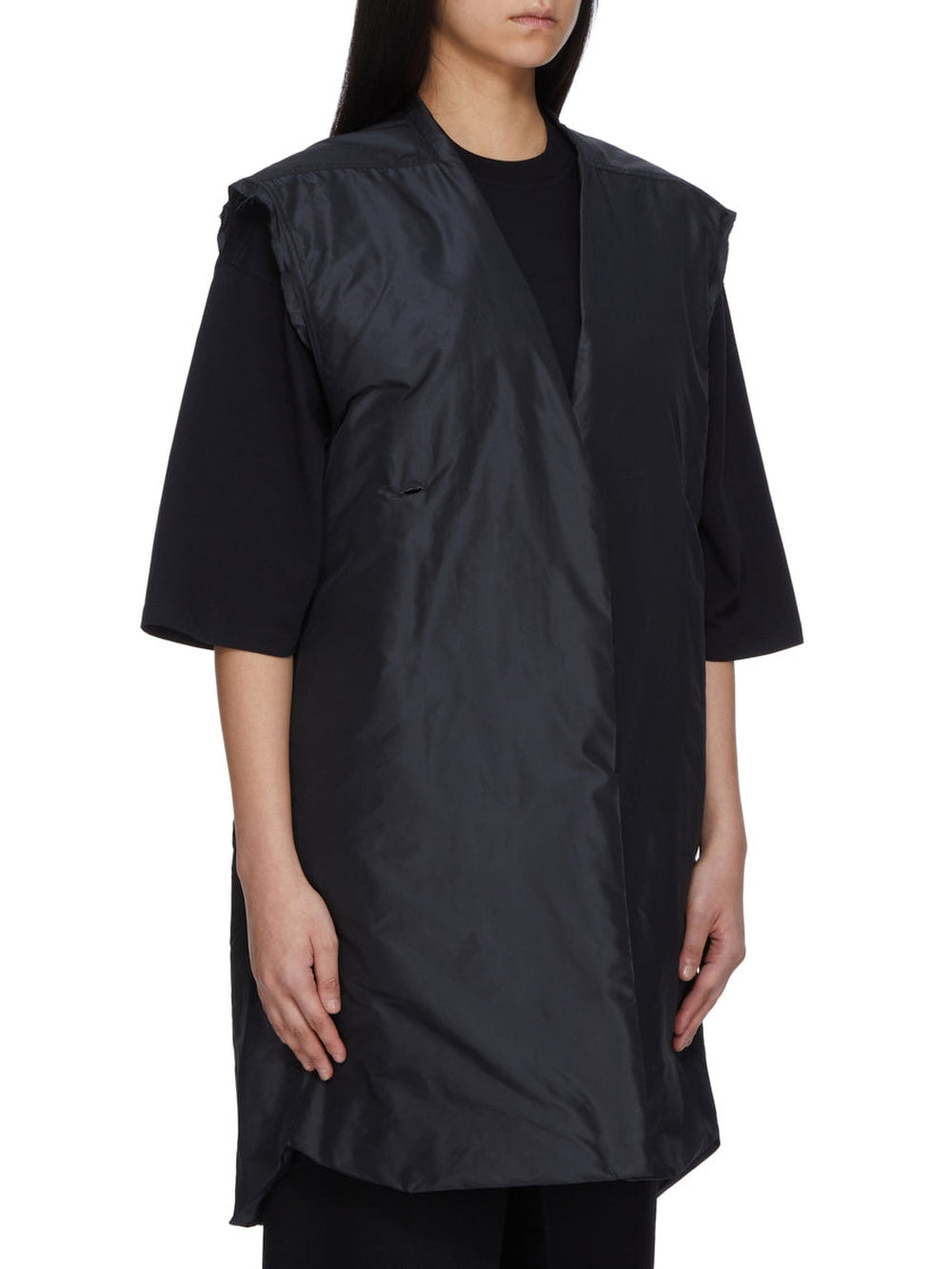 Concordian quilted silk waistcoat - Black