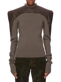 Pull Girdered réversible en laine - Dark Dust