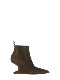 Sharp leather ankle boots - Indigo