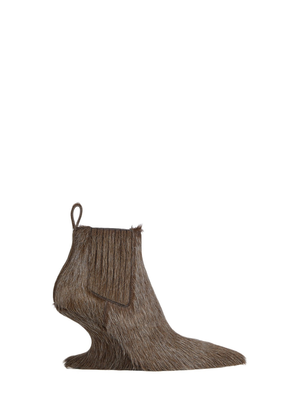 Sharp fur-lined ankle boots - Indigo
