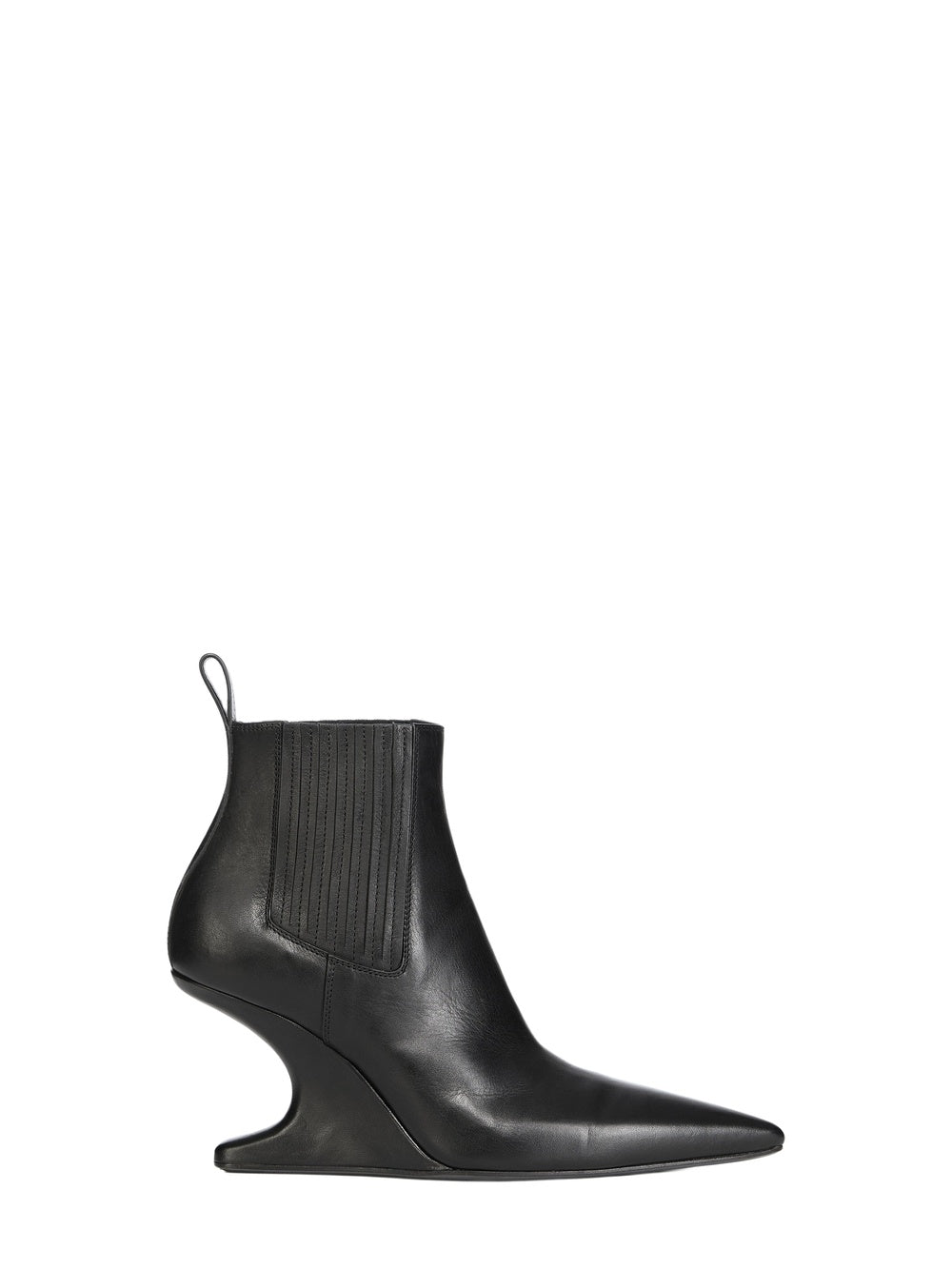 Sharp leather ankle boots - Black