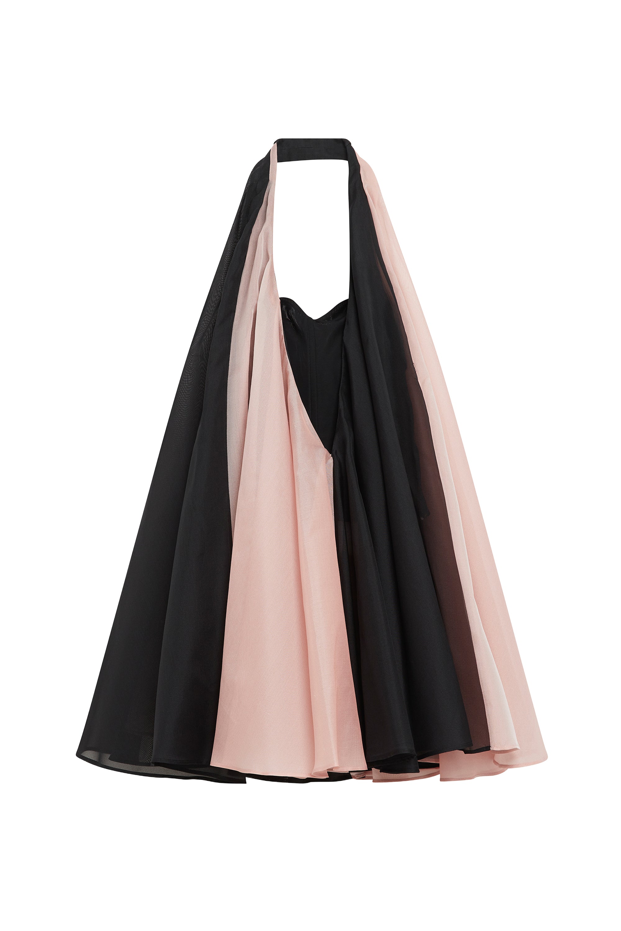 Robe en organza de soie - Rose