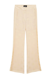 Pantalon en soie mélangée - Beige