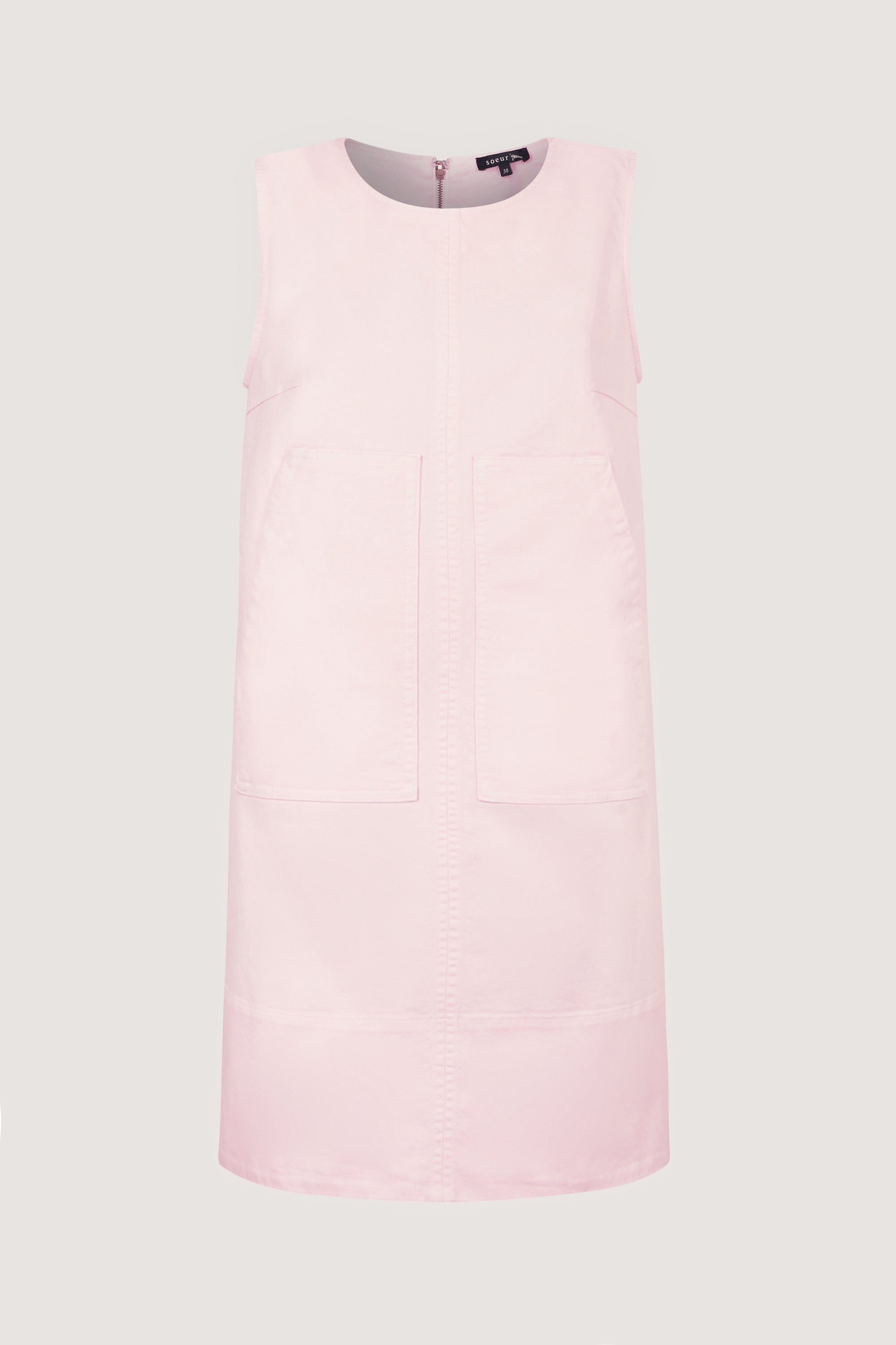 ROSE PALE _ Robe Mitsouko en coton - Rose pale