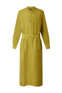 Cabourg midi dress in silk - Absinthe