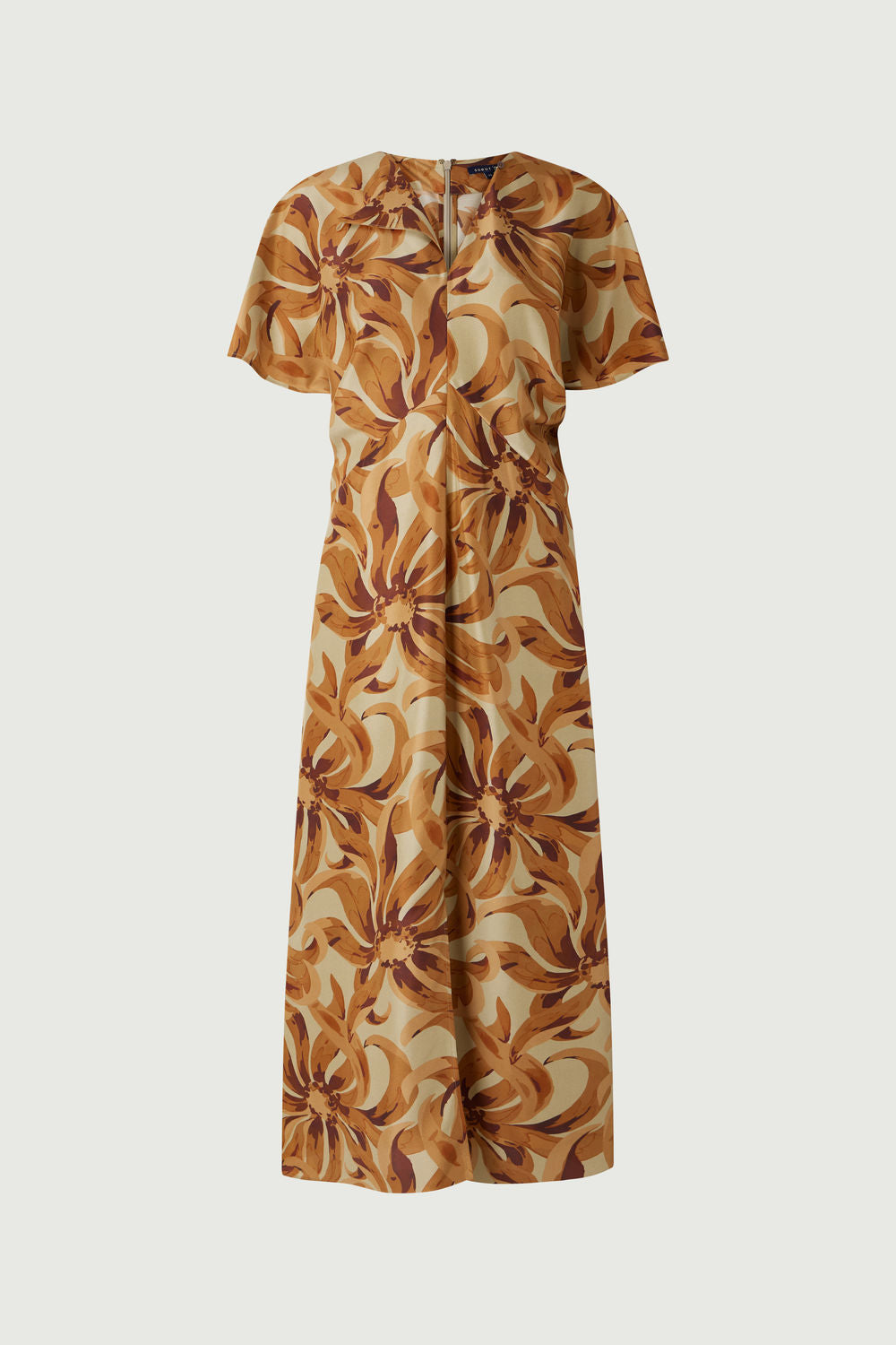 ORANGE/ARGILE ROBE CHAINE & TRAME ELLA