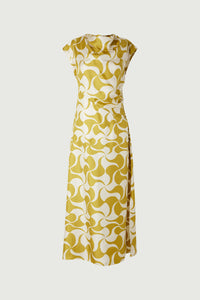 JAUNE DORE/BEIGE ROBE CHAINE & TRAME EUGENIE