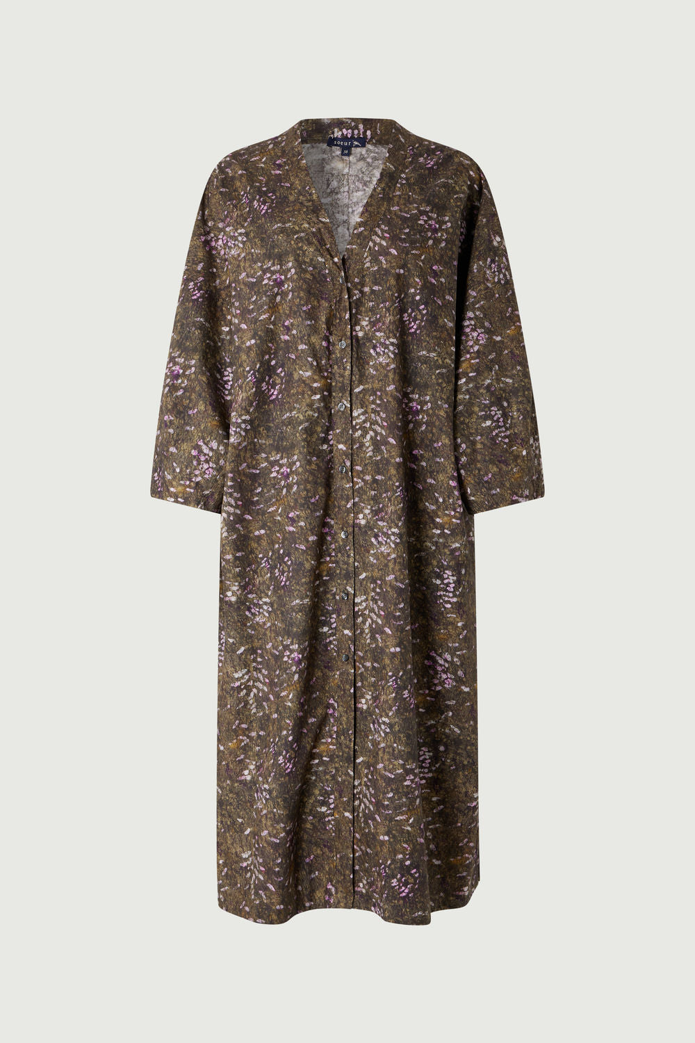 KAKI/LILAS ROBE CHAINE & TRAME DAILY