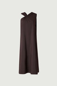 MARRON FONCE ROBE CHAINE & TRAME EMNA