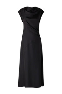 Eugenie midi dress with ruching - Black