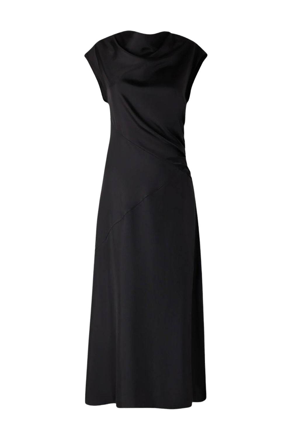 Eugenie midi dress with ruching - Black