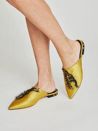 13qty DÉJÀ VU 190€ / Chaussons Rocio brodés - Black