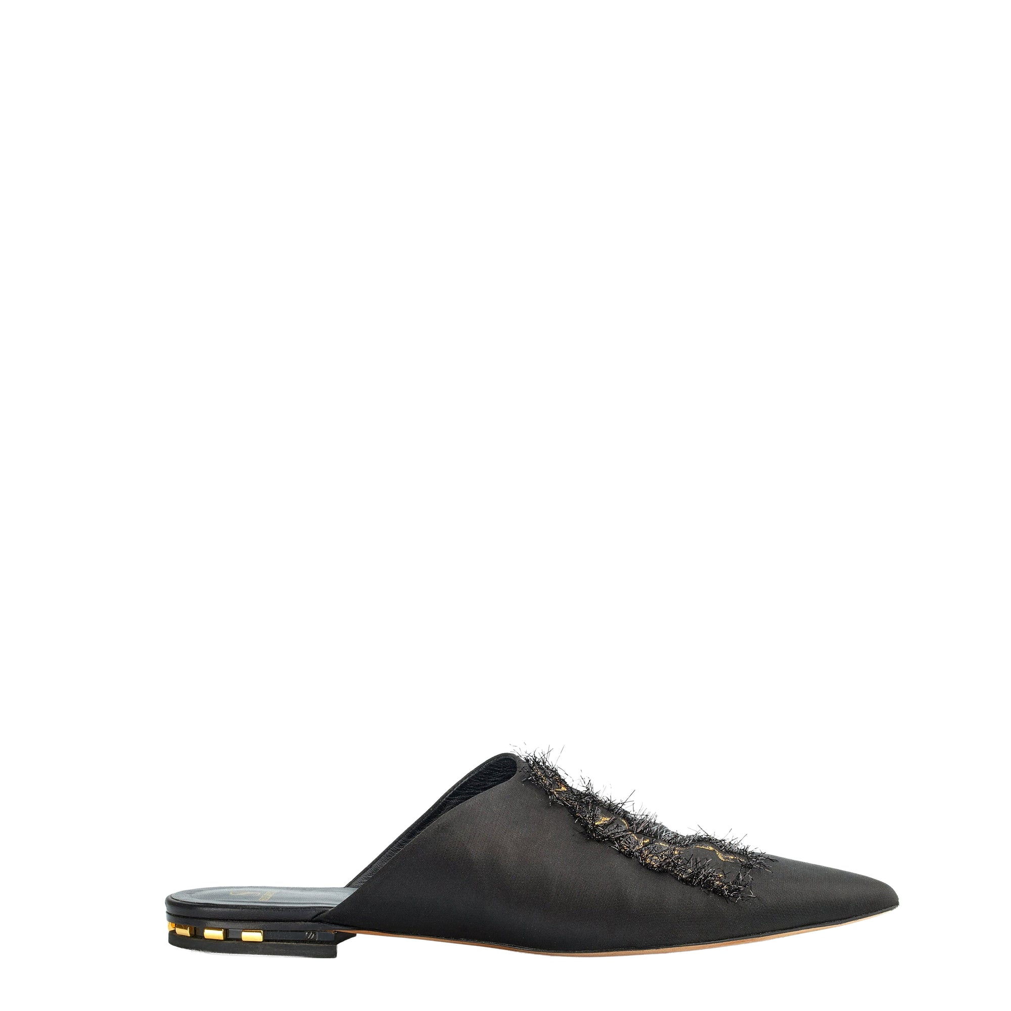 21qty DÉJÀ VU 190€ / Chaussons Rocio brodés - Black