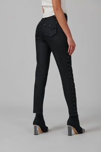 Jeans skinny Rock à laçets - Black