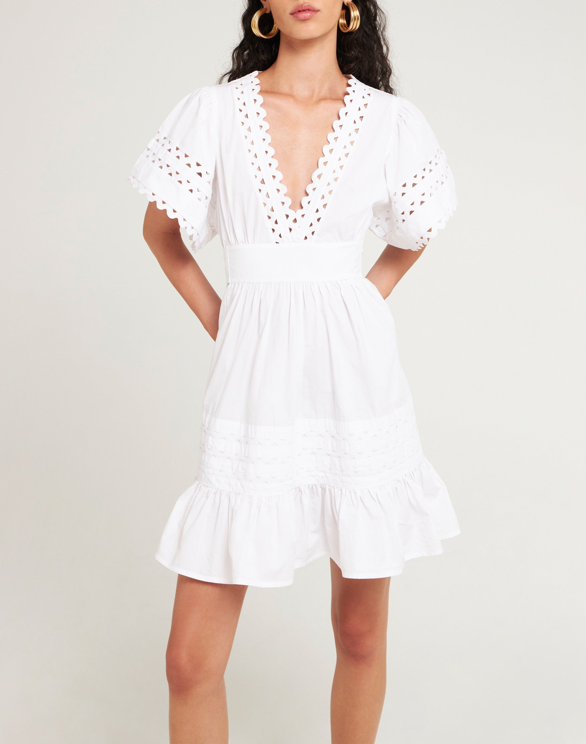 WHITE RODA MINIDRESS