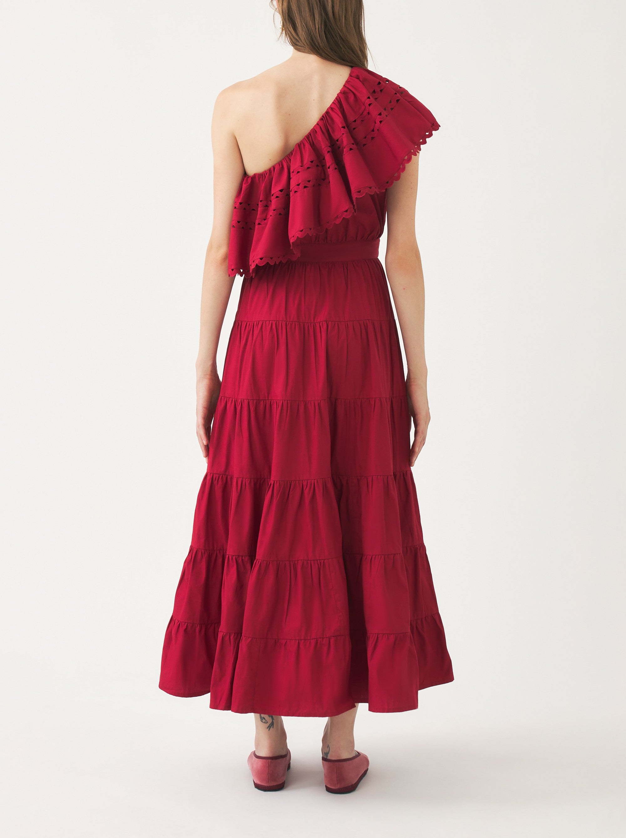 Robe longue asymétrique Rodo - Rust