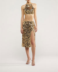 Top sans manches à sequins - Gold