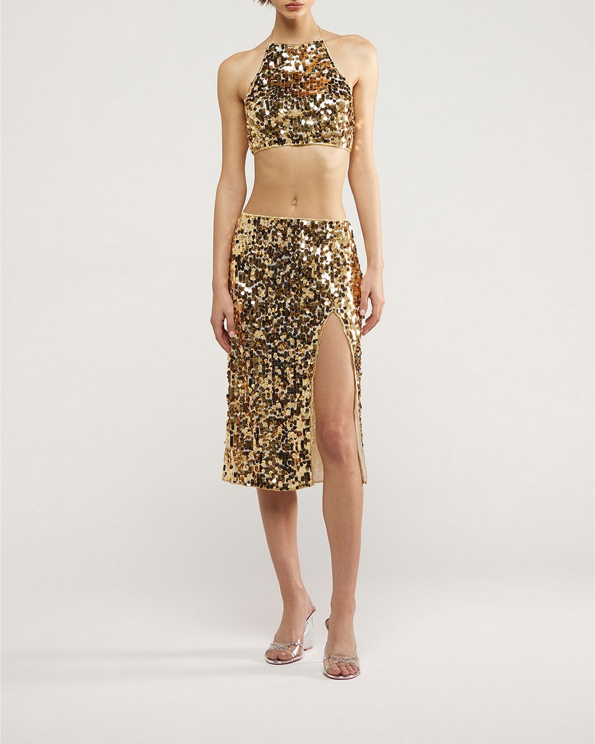 Top sans manches à sequins - Gold