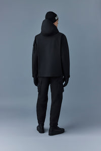 Black Men's Hooded Rainwear/ Rainproof Jacket