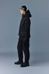 Black Men's Hooded Rainwear/ Rainproof Jacket