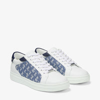 Sneakers Rome basses JC en cuir - Denim, Navy & White